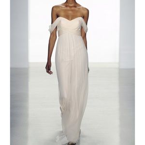Amsale Crinkle Silk Chiffon bridesmaid dress